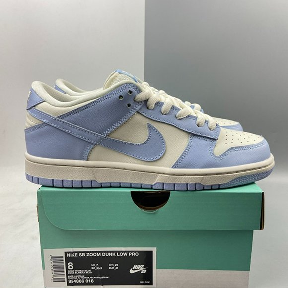 nike sb zoom dunk low pro beige white light blue